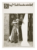 King Mark Broods Mischief  Illustration from 'The Story of the Champions of the Round Table'