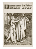 Queen Morgana Loses Excalibur His Sheath  Illustration  'The Story of King Arthur and His Knights'