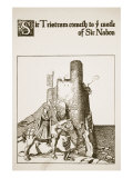 Sir Tristram Cometh to Ye Castle of Sir Nabon  Illustration 'The Story of Champions of Round Table'