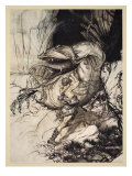 Siegfried kills Fafner  illustration from 'Siegfried and the Twilight of the Gods'  1924