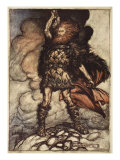 To my hammer's swing sweep Vapours and fogs  illustration  'The Rhinegold and the Valkyrie'  1910