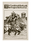 Sir Gareth Doeth Battle with Knight  Illustration  ''The Story of Sir Launcelot and His Companions'