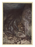 In dragon's form Fafner now watches the hoard'  Illustration  'Siegfried and the Twilight of Gods'