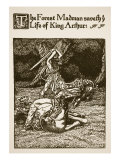 Forest Madman Saveth the Life of King Arthur  'The Story of Sir Launcelot and His Companions'