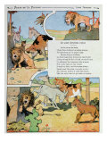 The Ageing Lion  from the 'Fables' by Jean de la Fontaine