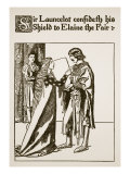 Sir Launcelot  Elaine the Fair  Illustration 'The Story of Sir Launcelot and His Companions'