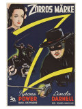 The Mark of Zorro  Swedish Movie Poster  1940