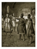 Two Heralds from Robert Denounce Rufus  1094  Illustration from 'Hutchinson's Story of the British 