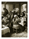 Wimund Telling Adventures to Byland Monks  Illustration  'Hutchinson's Story of British Nation'