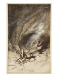 Mime writhes under the lashes he receives  illustration from 'The Rhinegold and the Valkyrie'  1910