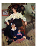 Portrait of Marie Coca and her Daughter  1913