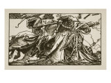 Knights in combat  illustration from 'The Story of King Arthur and his Knights'  1903