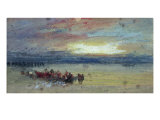 Shore Scene  Sunset