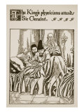 King's Physicians Attend Sir Geraint  Illustration  'The Story of Grail and the Passing of Arthur'