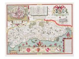 Sussex  engraved by Jodocus Hondius