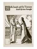 Belle Isoult and Sir Tristram Drink the Love  Illustration 'The Story of Champions of Round Table'