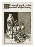 Sir Lamorack and Sir Percival Receive their Mother's Blessing  Illustration from 'The Story of Sir 