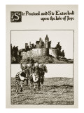 Sir Percival and Sir Ector Look Upon Isle of Joy  'The Story of Sir Launcelot and His Companions'