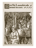 How Sir Launcelot Rode Errant in Cart  Illustration 'The Story of Sir Launcelot and His Companions'