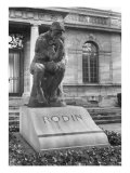 Statue of the Thinker on Auguste Rodin's Tomb in the Park of Villa des Brillants