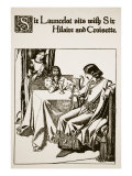 Sir Launcelot Sits with Sir Hilaire and Croisette  from 'The Story of Champions of Round Table'
