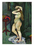 Nude Arranging her Hair  c1916