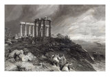 Temple of Minerva Sunium  engraved by J Saddler
