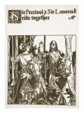 Sir Percival and Sir Lamorack Ride Together  Illustration  'The Story of Champions of Round Table'