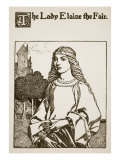 The Lady Elaine the Fair  Illustration from 'The Story of Sir Launcelot and His Companions'  1907