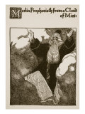 Merlin Prophesieth from Cloud of Mist  from 'The Story of Sir Launcelot and His Companions'