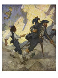 For all the world  I was led like a dancing bear an illustration from 'Treasure Island' by Robert L