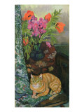 Bouquet and a Cat  1919
