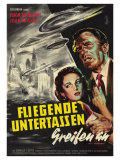 Earth vs the Flying Saucers  German Movie Poster  1956