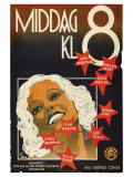 Dinner at Eight  Swedish Movie Poster  1933