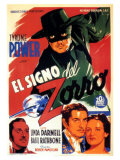 The Mark of Zorro  Spanish Movie Poster  1940