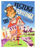 Mr Hulot's Holiday  Danish Movie Poster  1953