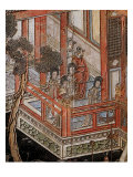 Screen Called 'Coromandel' with Scenes from Life in Forbidden Town of Peking: Musicians and Women
