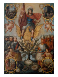 Saint Hippolytus Between Spanish and Aztec Soldiers