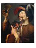 Violin Player with Glass of Wine