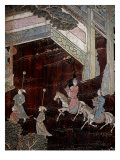 Screen Called 'Coromandel' with Scenes from the Life in the Forbidden Town of Peking: Procession