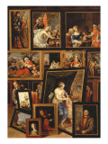 The Archduke Leopold Wilhelm in His Picture Gallery in Brussels  detail