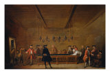 A Room of Game of Billiard at Paris  c 1725