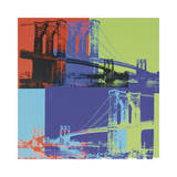 Brooklyn Bridge  c1983 (Orange  Blue  Lime)