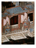 Screen Called 'Coromandel' with Scenes from the Life in the Forbidden Town of Peking: The Entrance 