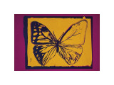 Vanishing Animals: Butterfly  c1986 (Yellow on Purple)