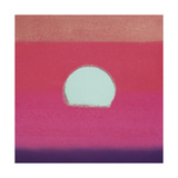 Sunset  c1972 (hot pink  purple  red  blue)