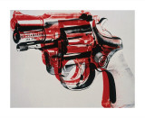 Gun  c1981-82 (black and red on white)