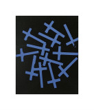 Crosses  c1981-82 (Blue on Black)