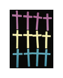 Crosses  c1981-82 (Rows of Pink  Yellow  Teal)