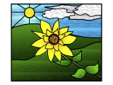 Stained Glass Sunflower